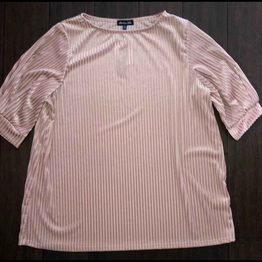 Oliva Blu Velvet Top